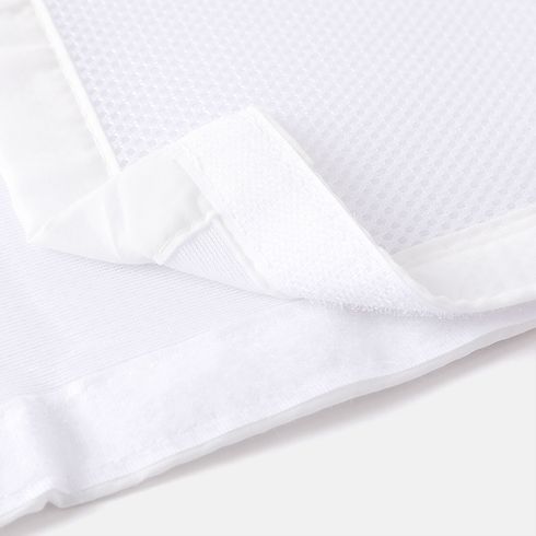 Breathable Mesh Crib Rail Guard Covers Fits Four-Sided Slatted Crib White big image 5