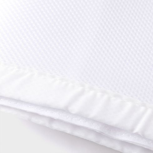 Breathable Mesh Crib Rail Guard Covers Fits Four-Sided Slatted Crib White big image 6
