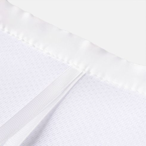 Breathable Mesh Crib Rail Guard Covers Fits Four-Sided Slatted Crib White big image 9