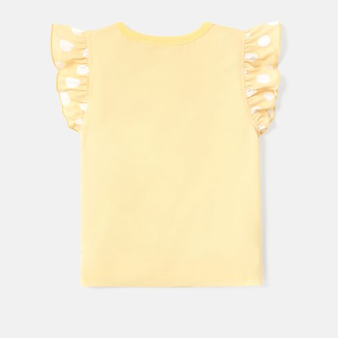 Disney Toddler Girl Character Print Naia™ Flutter-sleeve Tee Yellow big image 2