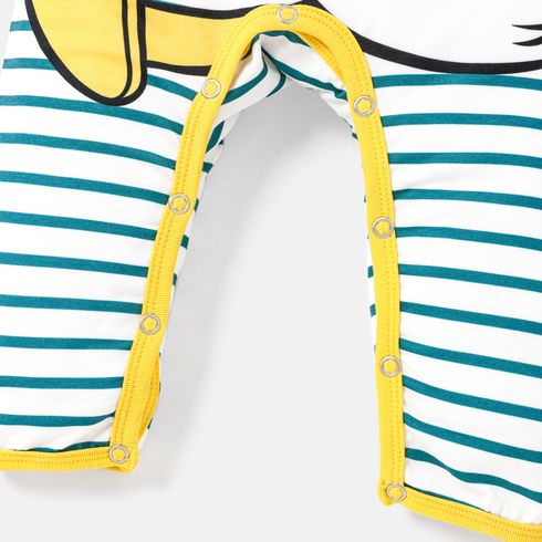 Disney Baby Boy/Girl Striped Short-sleeve Graphic Naia™ Jumpsuit Green big image 5