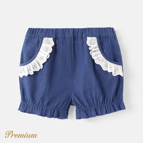 Toddler Girl 100% Cotton Ruffled Shorts