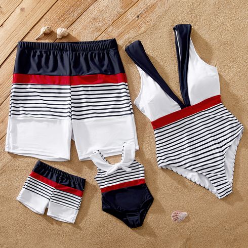 Independence Day Family Matching One-piece / Two-piece Print Swimsuit or Swim Trunks Shorts