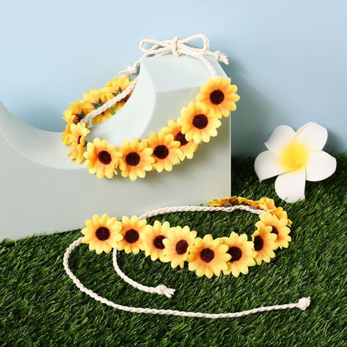 2-pack Women/Kid Sunflower Decor Hair Band