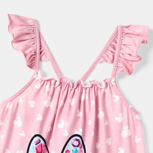 Disney Mommy and Me Pink Flutter-sleeve Allover  Print Naia™ Dresses Pink big image 7