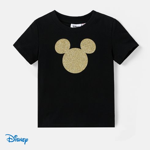 Disney Family Matching Black Cotton Short-sleeve Graphic Dress or Tee Black big image 6