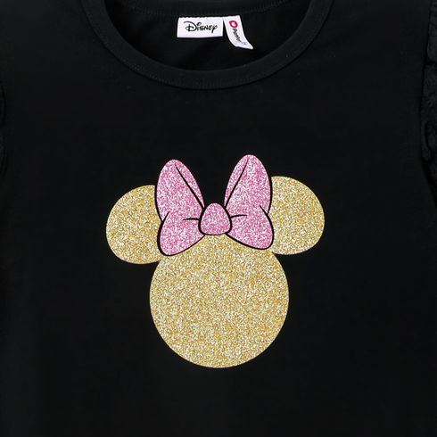 Disney Family Matching Black Cotton Short-sleeve Graphic Dress or Tee Black big image 3