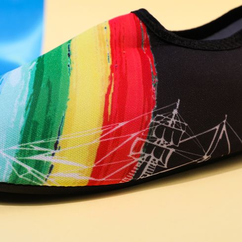 Family Matching Rainbow Pattern Paddle Shoes Beach Shoes Multi-color big image 4