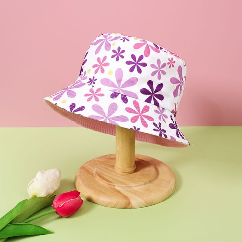Toddler / Kid Girl Watermelon Floral Print Reversibile Bucket Hat