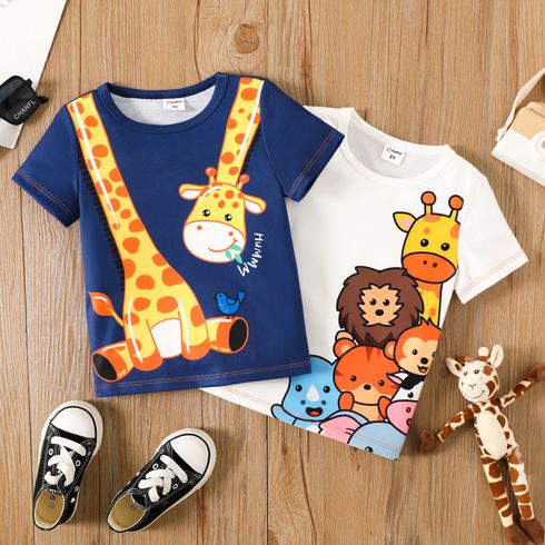 Toddler Boy Animal Giraffe Print Short-sleeve Tee 