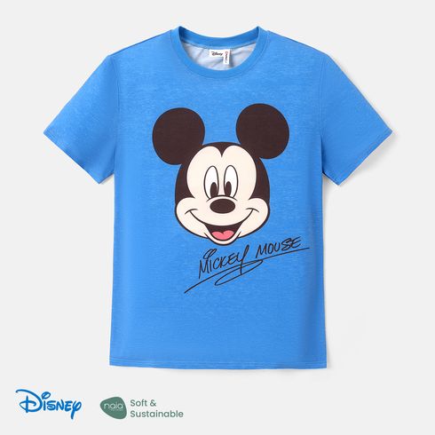 Disney Family Matching Character Print Solid Short-sleeve Tops Color block big image 15