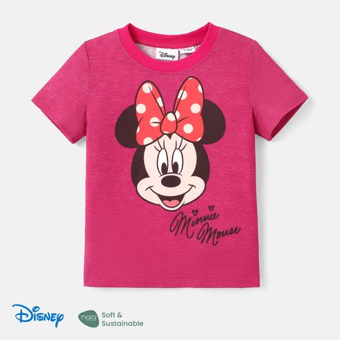 Disney Family Matching Character Print Solid Short-sleeve Tops Color block big image 7