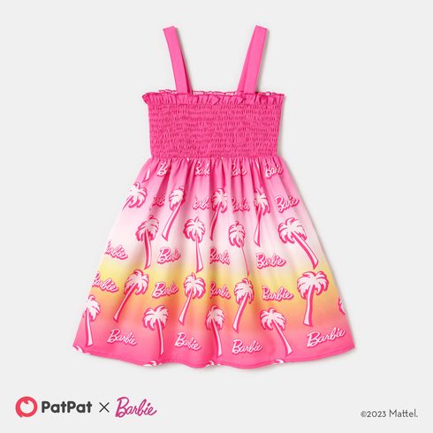 Barbie Toddler Girl Plant Print Smocked Slip Dress