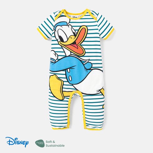 Disney Baby Boy/Girl Striped Short-sleeve Graphic Naia™ Jumpsuit Green big image 1