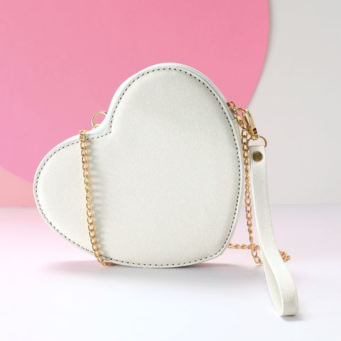 Colorful Heart Shape Chain Bag for Mom and Me White big image 3