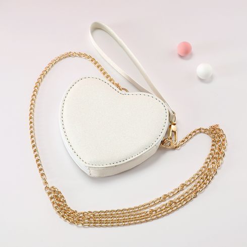 Colorful Heart Shape Chain Bag for Mom and Me White big image 5