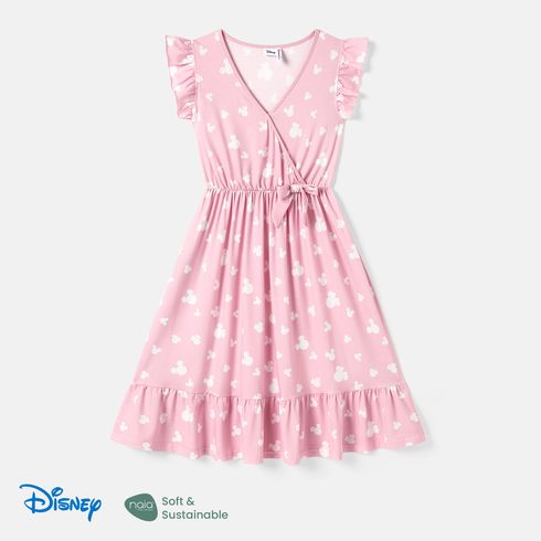 Disney Mommy and Me Pink Flutter-sleeve Allover  Print Naia™ Dresses Pink big image 9