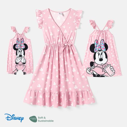 Disney Mommy and Me Pink Flutter-sleeve Allover  Print Naia™ Dresses Pink big image 8