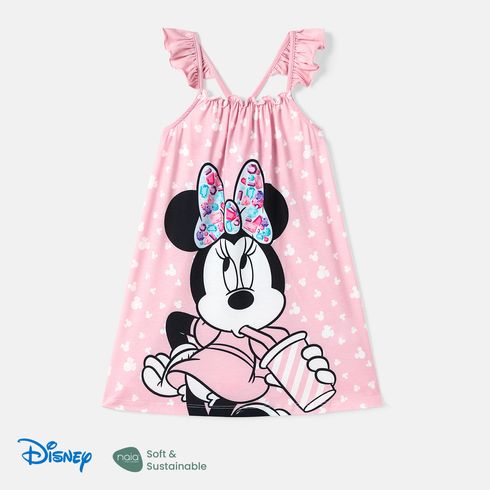 Disney Mommy and Me Pink Flutter-sleeve Allover  Print Naia™ Dresses Pink big image 5