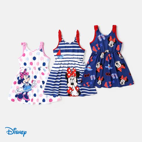 Disney Toddler Girl Character Print Polka Dots/Stripe Cami Dress