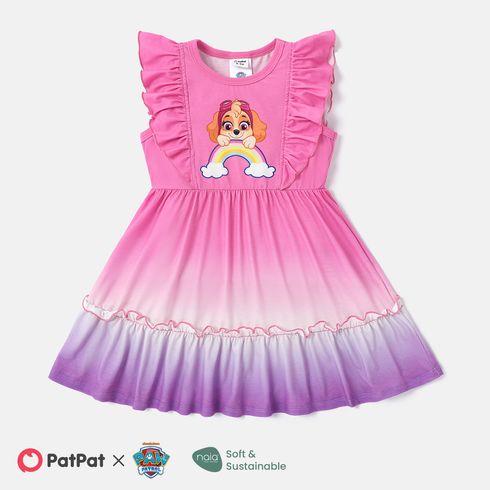 PAW Patrol Toddler Girl Naia™ Character and Rainbow Print Ruffled Tank Dress