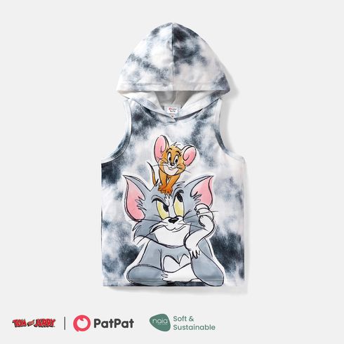 Tom and Jerry Kid Boy Naia™ Character Print Hooded Tank Top