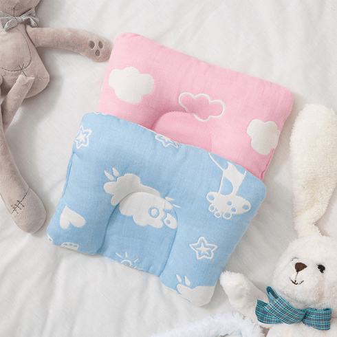 Baby Pillow Soft Breathable Baby Jacquard Head Shaping Pillow for 0-1Y