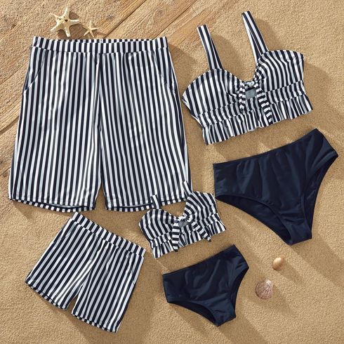 Solid and Stripe Family Matching Swimsuits