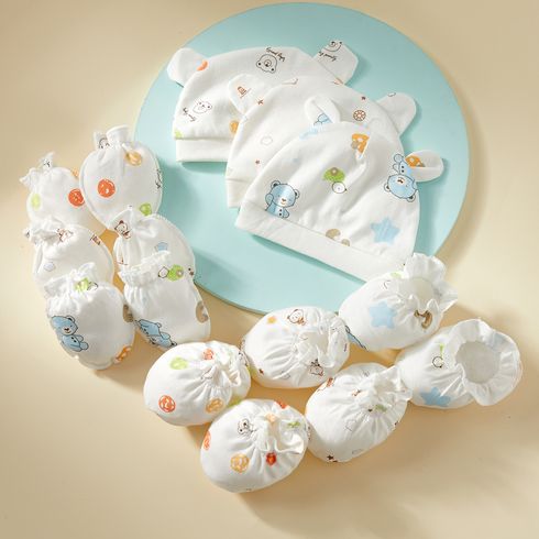 3-teilige Babykarikatur Hut und Handschuh-Socken-Set