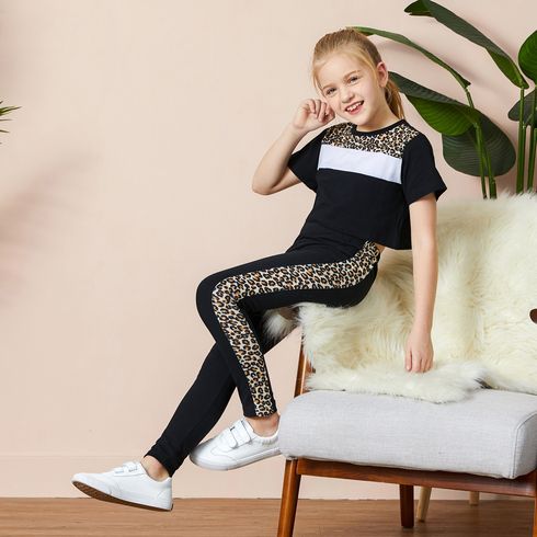 Kid Girl Leopard Top & Pants Set
