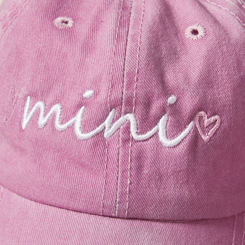 Family Matching Letter Print Baseball Caps Pink big image 4