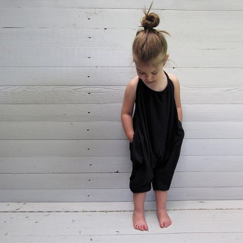 Baby / Toddler Girl Casual Solid Jumpsuits
