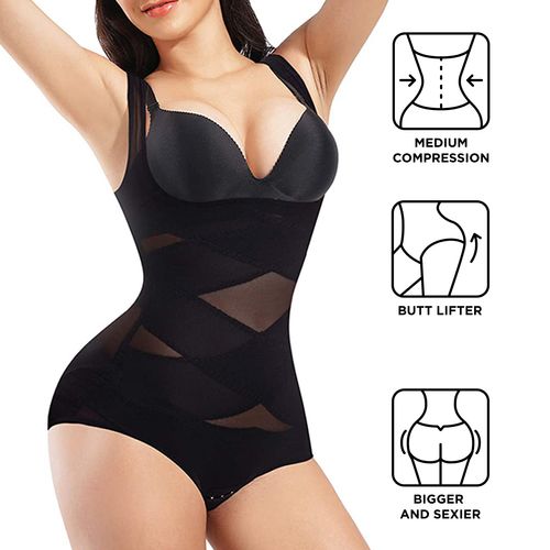 Donne Butt Lifter Bodysuit Vita Allenatore Shapewear Tummy Control Body Shaper Open Bust Bodysuits