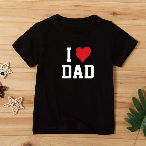Fashionable Toddler/Kid Letter Print Cotton Short-sleeve Tee