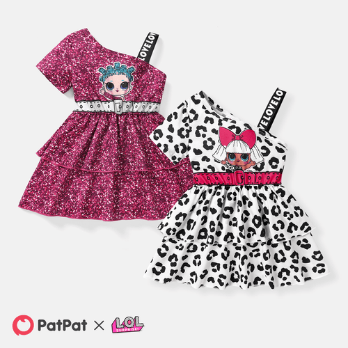L.O.L. SURPRISE! Toddler Girl Leopard Print One Shoulder Dress