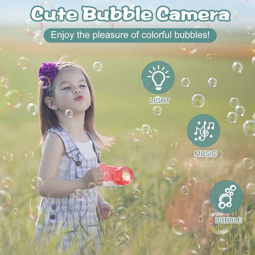 Pistola de burbujas con luz de música eléctrica para niños pequeños