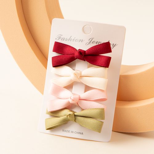 4-pack Toddler/Kid Bowknot Hairpin (with Cardboard)
