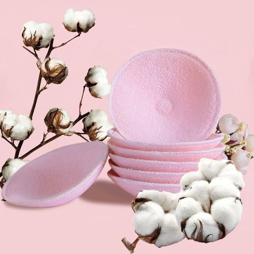4pcs Breast Pads Washable Reusable Breathable Soft Cotton Prevent Leaks Breastfeeding Nursing Pad for Maternity Breast Feeding Perfect Shower Gift