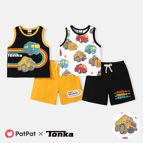 Tonka Baby Boy 2pcs Graphic Print Naia™ Tank Top and Cotton Shorts Set