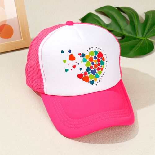 Kid Heart Letters Print Peaked Cap