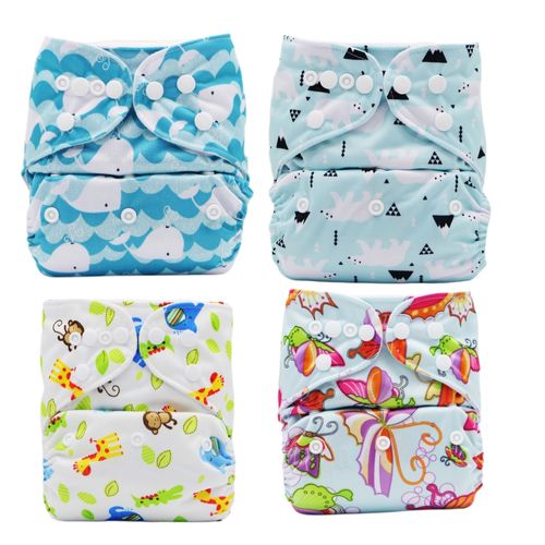 Cartoon Baby Washable Adjustable Cloth Diaper Waterproof Breathable Eco-friendly Diaper