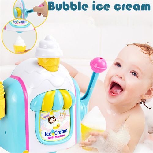 Bubble Ice Cream Maker Bath Toy from Bath Time Toy with Foam-producing Pump Action (Parts and Accessories in Random Colors)