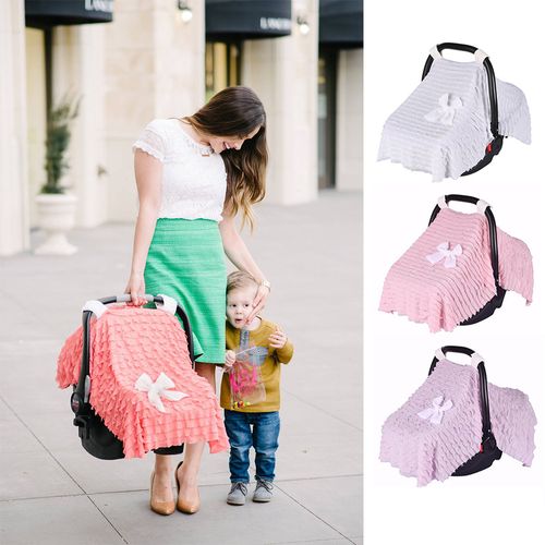 Infant Bow Decor Car Seat Dust e copertura parasole