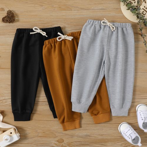 Baby Boy/Girl Solid Elasticized Waist Sweatpants Joggers Pants