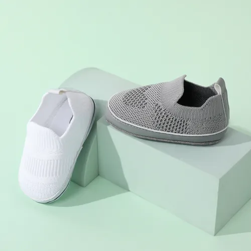 Baby / Toddler Stripe Heart Graphic Breathable Slip-on Prewalker Shoes