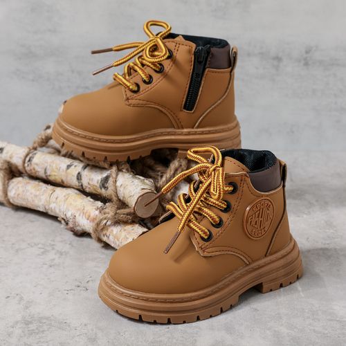 Toddler / Kid Lace Up Front Solid Boots