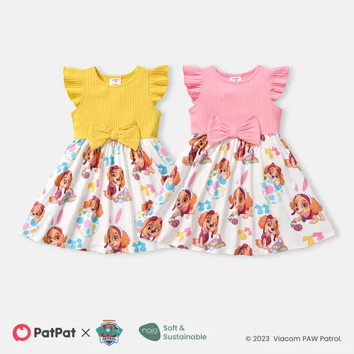 PAW Patrol Toddler Girl Naia Bowknot Design Flutter-sleeve Dress