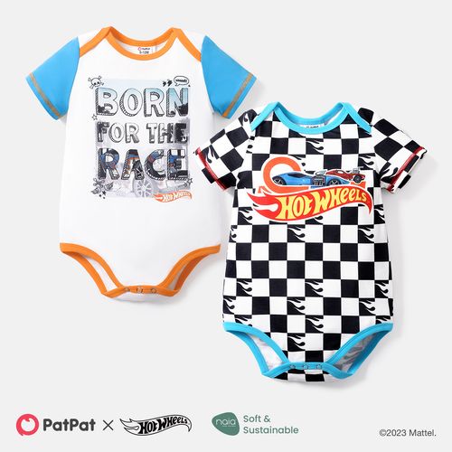 Hot Wheels Baby Boy Graphic Print Short-sleeve Naia™ Romper