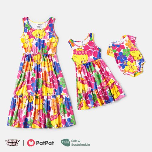 Looney Tunes Mommy and Me Allover Floral Print Naia™ Tank Dresses
