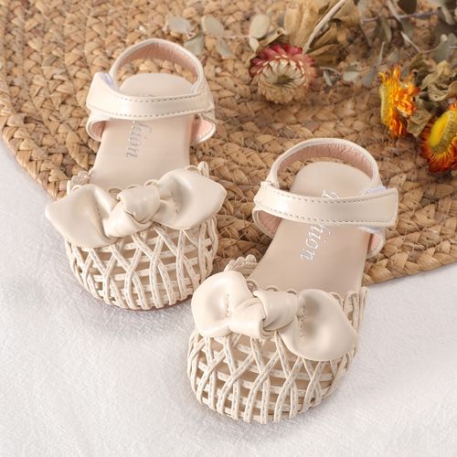 Toddler/Kid Fashion Bow Decor Hollow Solid Sandals